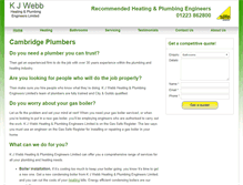Tablet Screenshot of cambridgeplumbers.com